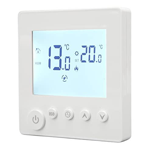 Marhynchus Termostato de Calefacción de Piso Controlador de Termostato Programable Digital para Calefacción de Piso Inferior con Pantalla LCD Programación de Bricolaje Interconexión