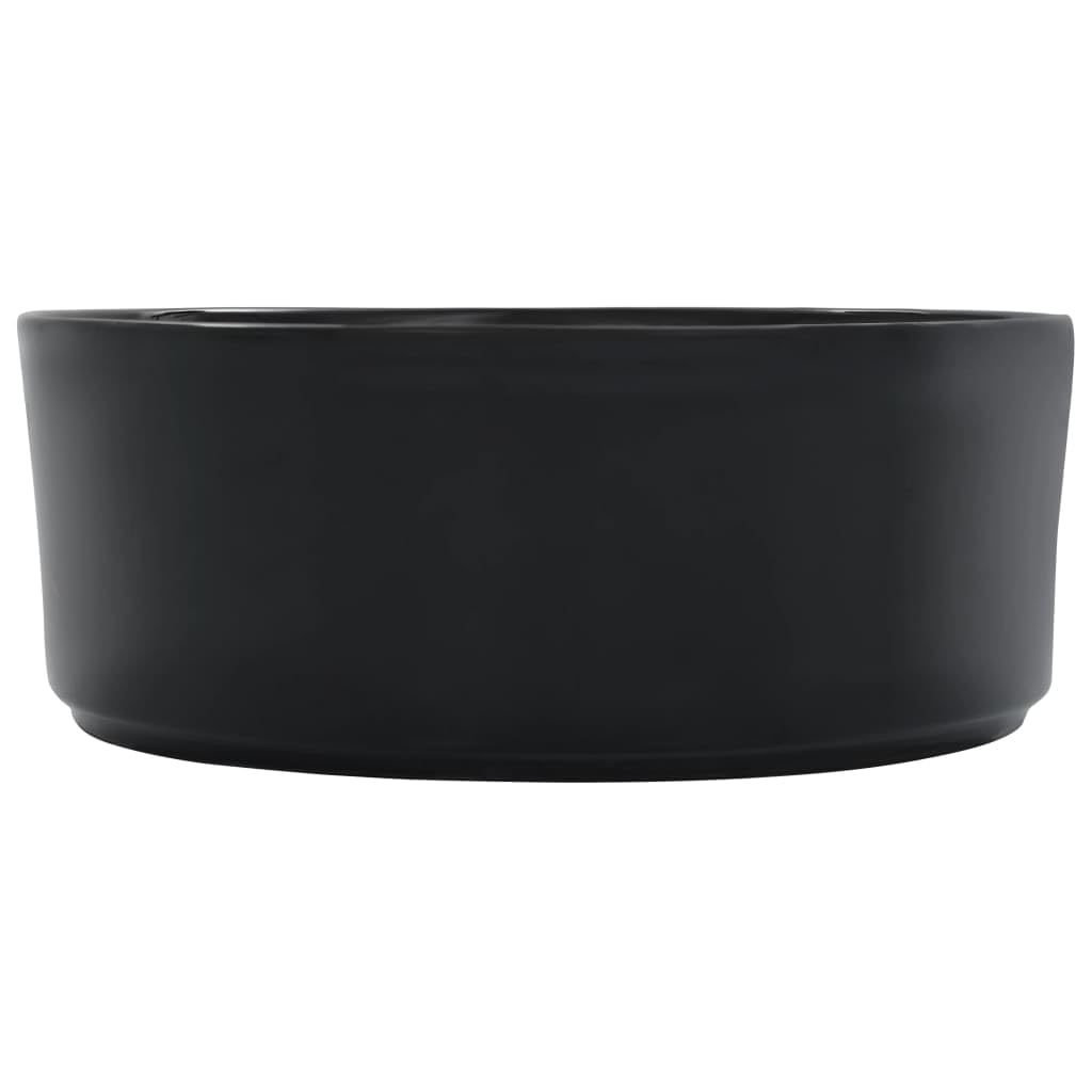 Lavabo in ceramica nera 36x14 cm lavabo da appoggio per bagno ospiti WC ristrutturazione e ristrutturazione design moderno con finitura lucida