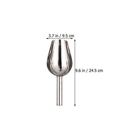 Colher de gelo de aço inoxidável Cabilock 3 peças pequenas bolas de metal para pipoca e farinha de p