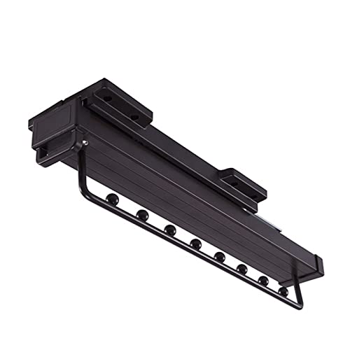 Porte-cintre de garde-robe extensible marron pour simplifier la buanderie