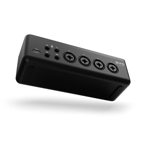 EVO 8 USB Audio Interface externe Soundkarte für Musikproduktionen (4 in / 4 out, Smartgain, Smart Touchpoints, Loopback Funktion, 48V Phantomspeisung, 4 Mikrofonvorverstärker, Windows / Mac / iOS)