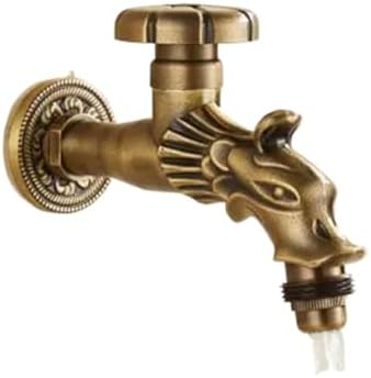 Heavy Duty Brass Outdoor Cold Water Faucet for Garden Kitchen Sink – Weather Resistant Construction (Black Mop Models)