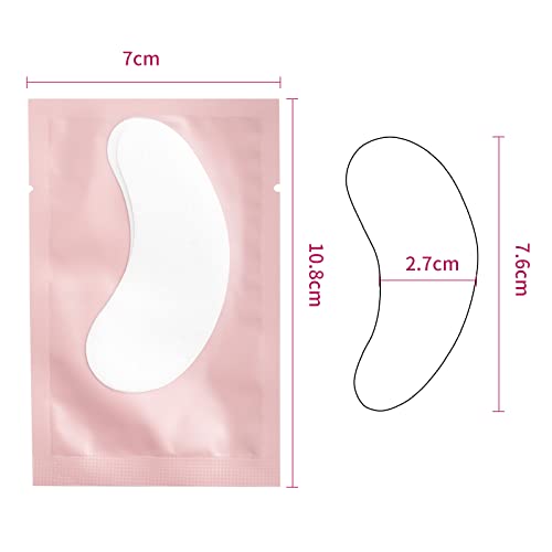 50 Paar Augenpads für Wimpernverlängerung Wimpernpads Fusselfrei Unter Augen Gel Pads Patch Hydrogel Augenklappe Einzelne Wimpern Pads Zubehör for Eyelash Extensions Wimpernlifting (Rosa)