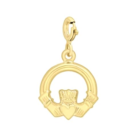 Carissima Gold 9ct Yellow Gold Claddagh Charm Cover
