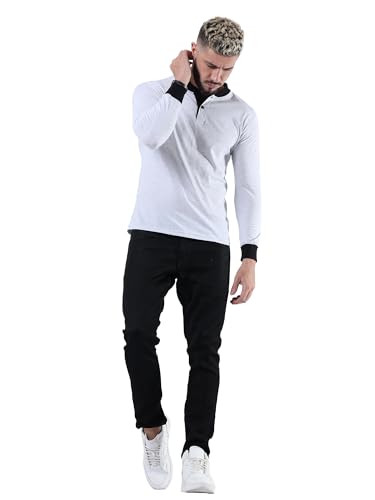 Image of fanideaz Mens Premium High Neck Henley T Shirts for Men Branded Full Sleeve Shirt for Men in Pure Cotton Casual & Formal Wear