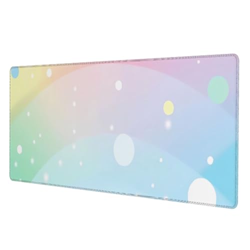 Tapis de souris grand format antidérapant à pois pour ordinateur - 5