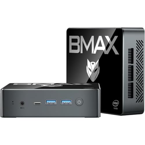 BMAX Mini PC 12th Gen Intel Alder Lake-N100 Processor (up to 3.40GHz) Mini Computer, 16GB RAM 512GB SSD Business Mini Desktop PC, B4Plus 4K UHD,Type-C/USB 3.0× 2/BT 5.2/WiFi 5/HDMI/WOL/Auto Power On