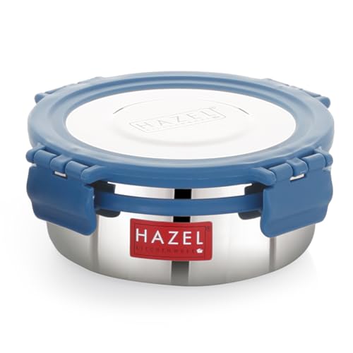 Image of HAZEL Stainless Steel Storage Containers for Kitchen, Air Tight, 360 Ml, Tiffin Box Set of 2