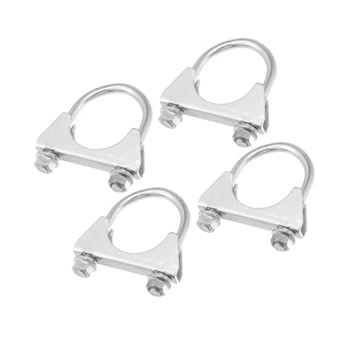Partuto Round U Bolt Clamp/Muffler Exhaust Clamps for Car RV Truck Boat/Durable Mild Steel 1.75