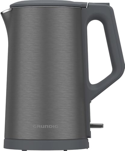 Grundig - WK 7340 Wasserkocher - 2150 Watt Leistung - Edelstahl-Heizelement - 360 Basis - Abschaltautomatik und Trockengehschutz - 1 5 Liter Kapazität - Design in Dark Inox