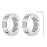 sourcing map 2 Stück Schaftmanschetten, 35 mm Bohrung, massiver Edelstahl, Set mit 2 Schraubenwellenkragen, 56 mm Außendurchmesser, 16 mm Dicke, für Motor, Gartenwagen, Riemenscheibe, Maschinen und