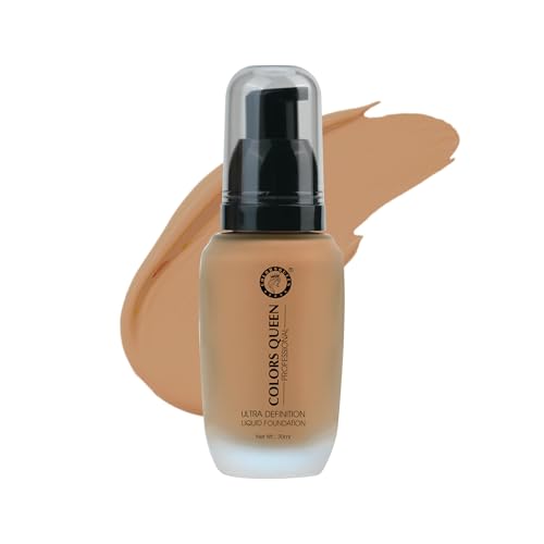 Image of Colors Queen Ultra Definition Liquid Foundation | Lightweight & Long Lasting Full Coverage With Dewy Finish | Easy to Blend, Waterproof & Sweat Proof for Face Makeup (Parliness, 30ml)