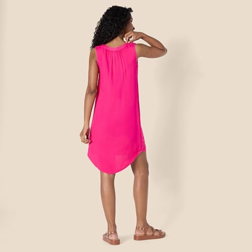 Image of Amazon Essentials Women's Sleeveless Woven A-line V Neck Shift Dress