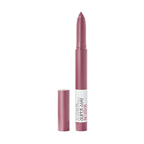 Maybelline New York - Crayon Rouge à Lèvres - Ultra Mat & Sans Transfert - Superstay Ink - Teinte : Stay Exceptional (25)