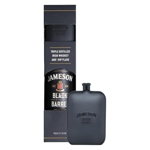 Jameson Black Barrel Irish Whiskey Flask Set Cover