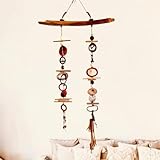 DESIGN ARTISTIQUE : Deux pendentifs verticaux ornés de motifs géométriques uniques, créant une composition élégante et équilibrée.
