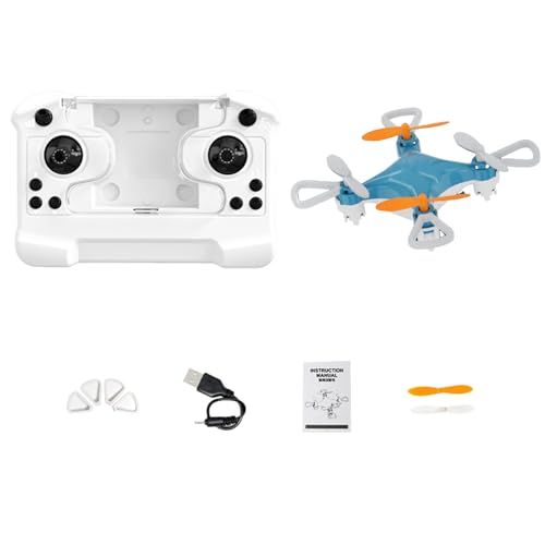 Mini dron acrobático de 4 ejes, mini dron para principiantes, luz de navegación nocturna de alto brillo, inicio/aterrizaje con un botón, modo sin cabeza, rotación de 360°, protección de ala RC regalo