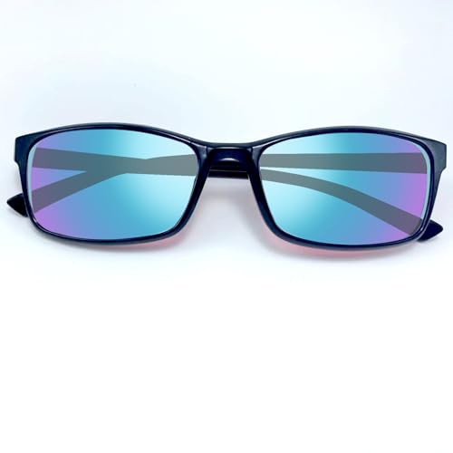 Teenkorvov Double Coating Color Blind Glasses for Men and Women with Red-Green Blindness,Can Blue Light Blocking