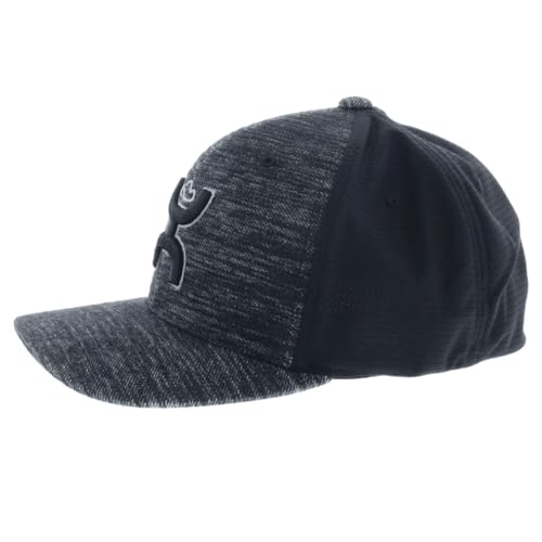 Image of HOOEY Ash Flexfit Fitted Hat - Mid Profile 6-Panel Stretch Fit Everyday Casual Comfort Fitted Cap for Men and Women