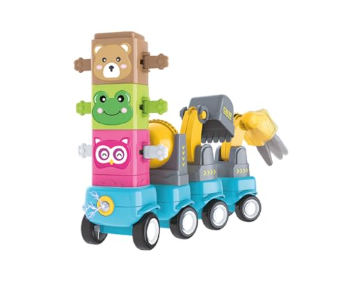 JUGATOYS - Jeu de Construction pour Enfants avec 78 pièces - Crea Figurines articulées d'animaux avec pièces colorées - Jouet éducatif et créatif pour garçons et Filles à partir de 3 Ans