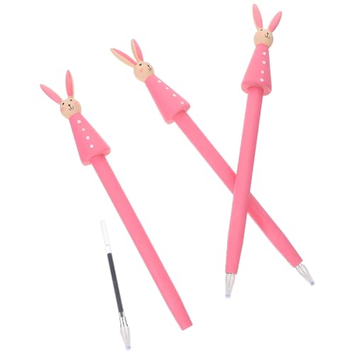 Set 3 bolígrafos de gel diseño conejo kawaii