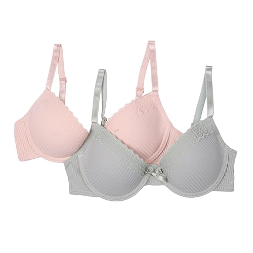 TAHARI Girls' 2-Pack Structured Wire Bras