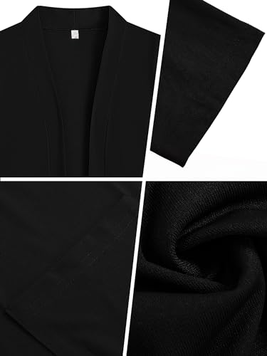 AusLook Women's Plus Size Lightweight Open Front Cardigan Long Sleeve Cover Ups Shrugs Shawls and Wraps Kimono Jacket3
