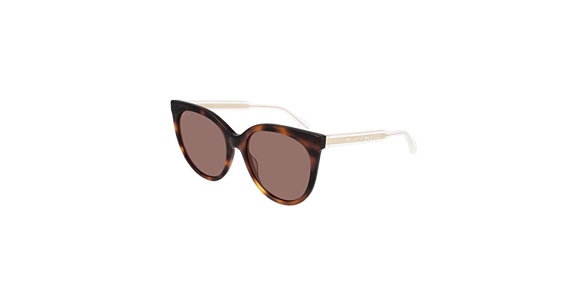 Amazon.com: Gucci Oval Sunglasses GG0565S 002 Havana/Clear