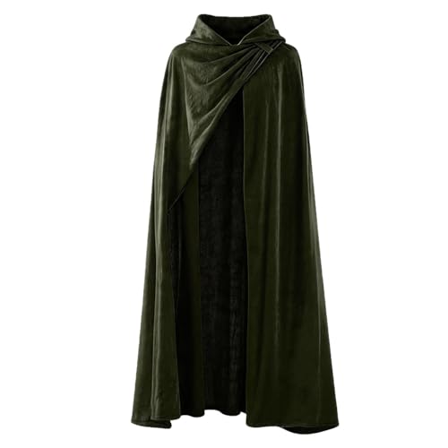Cape médiévale à capuche velours unisexe costume gothique chevalier déguisement cosplay