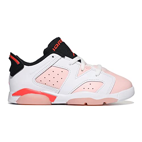 Jordan Baby Girl's 6 Retro Low (Infant/Toddler) White/Atmosphere/Infrared 23/Black 5 Toddler M4