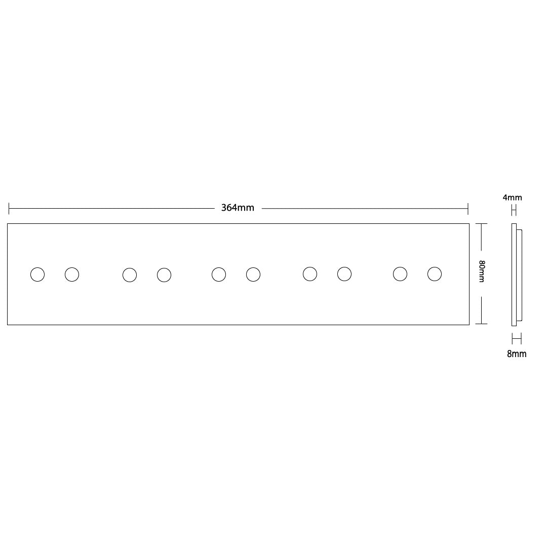 Nur Glasblende 5 Fach VL-C7-C2-C2-C2-C2-C2-12 Schwarz Glasrahmen Glas Blende für Steckdosen Touch Berührungs Lichtschalter und Serienschalter von LUXUS-TIME