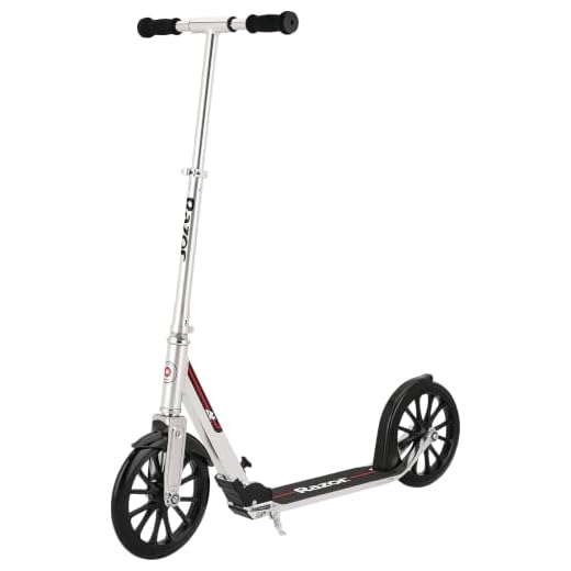 Razor A6 Kick Scooter for Kids Ages 8+ - Extra-Tall Handlebars & Longer Deck, 10" Urethane Wheels, Anti-Rattle Technology, For Riders Up to 220 lbs
