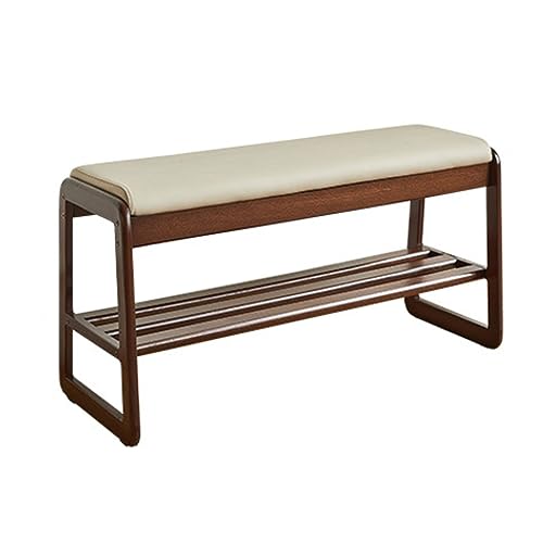 Banc de rangement multicouche avec tabouret à langer et coussin de siège souple