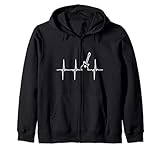 Gitarre Herzschlag Geschenk Musik Instrument Kapuzenjacke