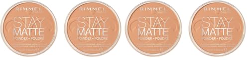 Image of Rimmel Stay Matte Pressed Powder, 021 Nude, 0.49 Ounce, Nude Beige, 2 Count (Pack of 2)