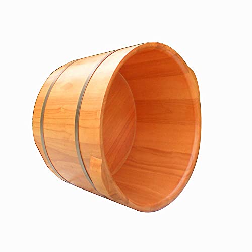 Cubeta de baño de pies de madera con doble asa