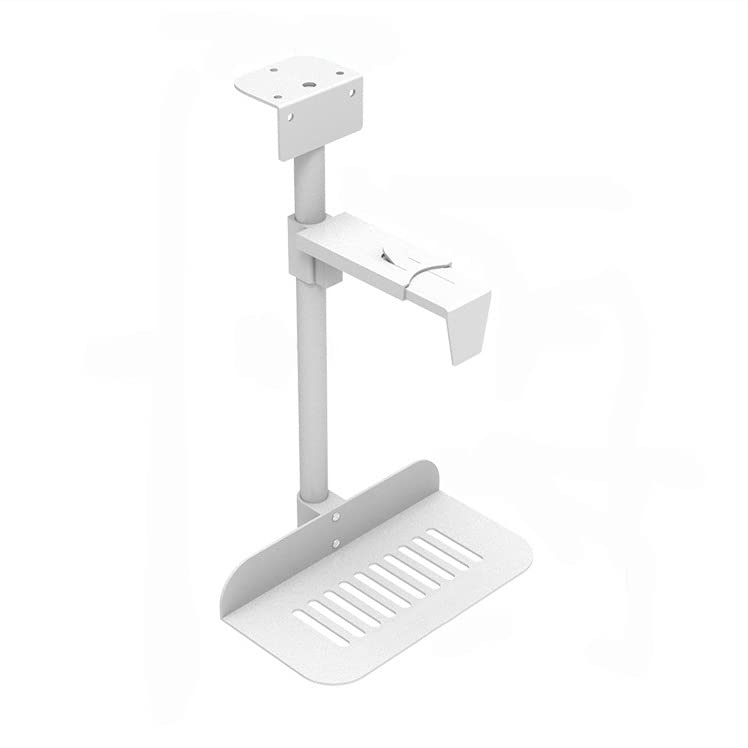 Soporte para CPU con montaje bajo escritorio - Soporte ajustable universal para gabinete de PC con giro 360°