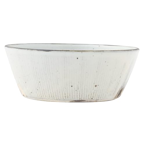 丸伊製陶 信楽焼 へちもん ボウル 小鉢 直径約14cm くし目粉引 ホワイト MR-3-4212