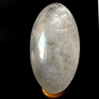 Benares Souvenirs AAA Pure Sphatik Shivling: Divine Lord Shiva Lingam Crystal - Made in India (100 Grams (0.22 Pound) Approx., Standard, Clear Clody White