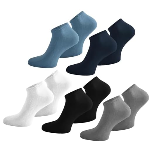 normani 10 Paar Baumwolle Sommer Sneaker Socken für Damen und Herren Auswahl Farbe Schwarz/Weiß/Grau/Blau/Marine Größe 43-47