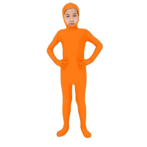 AIMAOMI Kids Full Bodysuit Body Halloween Costumes 1-Orange 7-10 Years - image 2