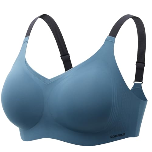 COMFELIE Comfy Bras for Women for Heavy Breast Womens Bras with Soft Support for Heavy Breast Nordic Blue XX-Large