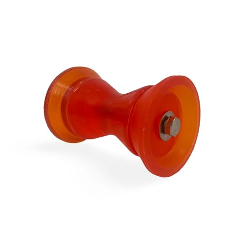 Sturdy Built 4 inch Stoltz Orange Boat Trailer Winch Post Bow Roller with Low Profile End Bells