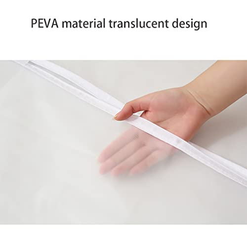 Garment Covers Dustproof Clothes Covers Moth Proof Coat Bag with Zip PEVA Translucent Dress Cover Waterproof Anti-mite Breathable Suit Protector 5pcs (60x120cm) - Image 4