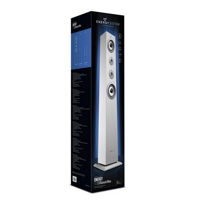 Energy Sistem Tower TS3 - Sistema de sonido 2.0 (Bluetooth, 20 W), blanco