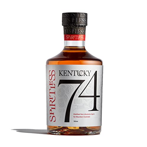SPIRITLESS Kentucky 74 | Non-Alcoholic Bourbon Whiskey Spirit | Fully Distilled & Award-Winning Mocktail & Cocktail Ingredient | For Halfsies or Fully Spiritless | Non-GMO & Vegan | 750 ml Bottle