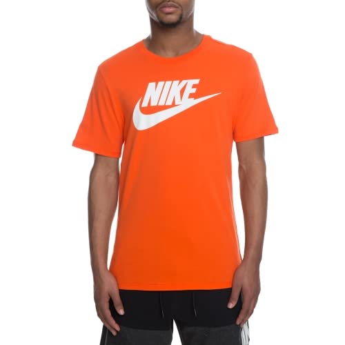Nike Sportswear Men's Graphic T Shirt (Light Orange/White, XX-Large)