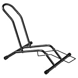 Brynlex 1 Pieza Soporte Bicicleta, Soporte Bici Suelo, Aparcamento Bicicleta, Soporte de Bicicleta Independiente, Soporte para Estacionamiento de Bicicletas para Rueda Delantera o Trasera(Negro)