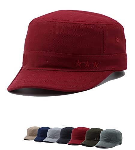 JAZAA Fashionable Solid Color Unisex Fitted Army Military Cadet C...