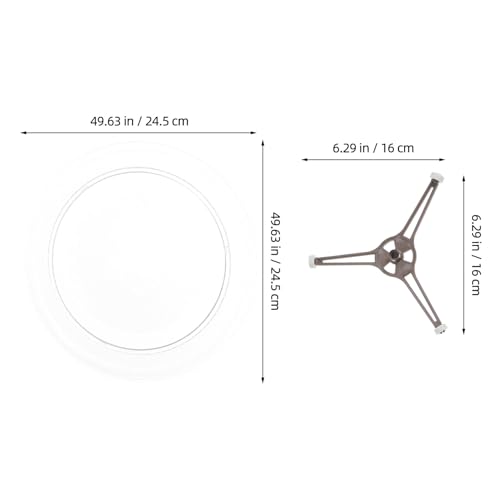 Plateau micro-ondes verre de rechange UKCOCO avec support rotatif de cuisson - 3